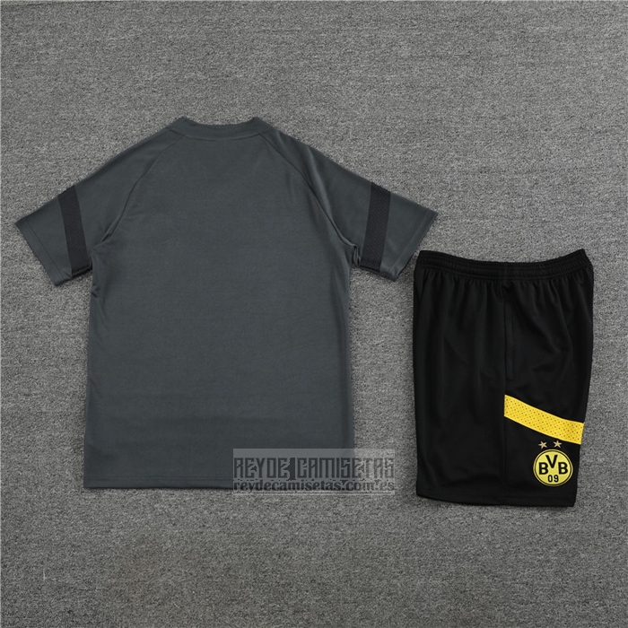 Chandal del Borussia Dortmund Manga Corta 2022-2023 Gris - Pantalon Corto